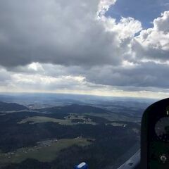 Flugwegposition um 14:23:00: Aufgenommen in der Nähe von Zollernalbkreis, Deutschland in 1536 Meter